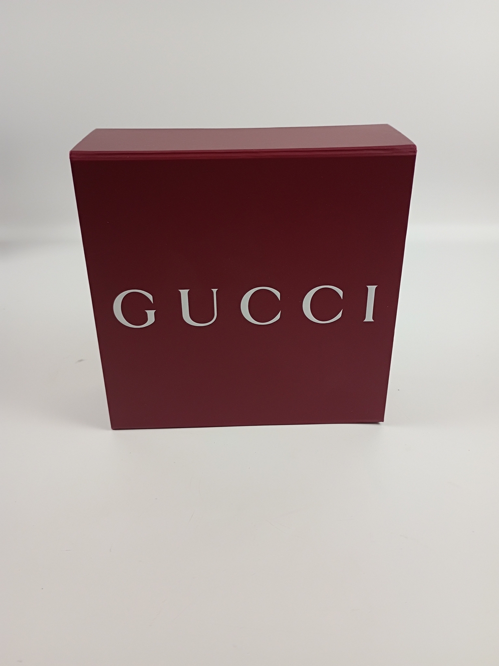 Gucci Accessories Box - Deep Red with White Logo